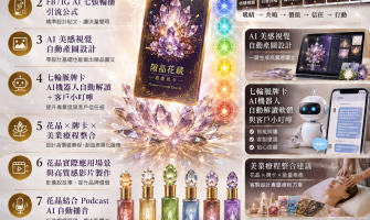 從心靈洞見到商業落地！「隙晶花藏」花晶療癒牌卡導師班，打造 3 倍高客單價變現力