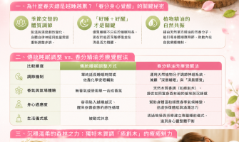 擺脫「春困」睡不好？春分精油覺醒術，用「癒創木」重塑滿滿元氣！