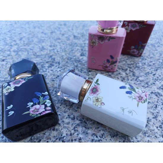 50ML 中國風印花香水瓶 (噴霧式) 黑色/白色/紅色/粉紅色