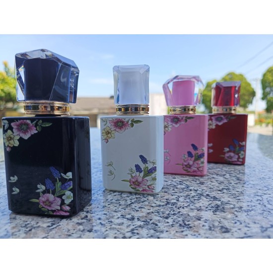 50ML 中國風印花香水瓶 (噴霧式) 黑色/白色/紅色/粉紅色