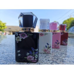 50ML 中國風印花香水瓶 (噴霧式) 黑色/白色/紅色/粉紅色