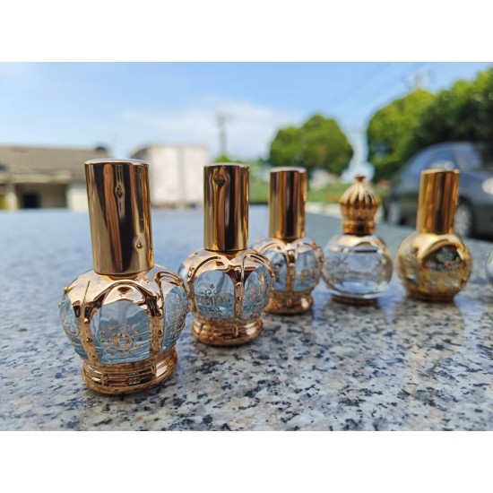 15ML 燙金花紋香水瓶 (噴霧式) 「花樣隨機出貨」