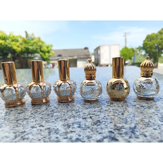 15ML 燙金花紋香水瓶 (噴霧式) 「花樣隨機出貨」